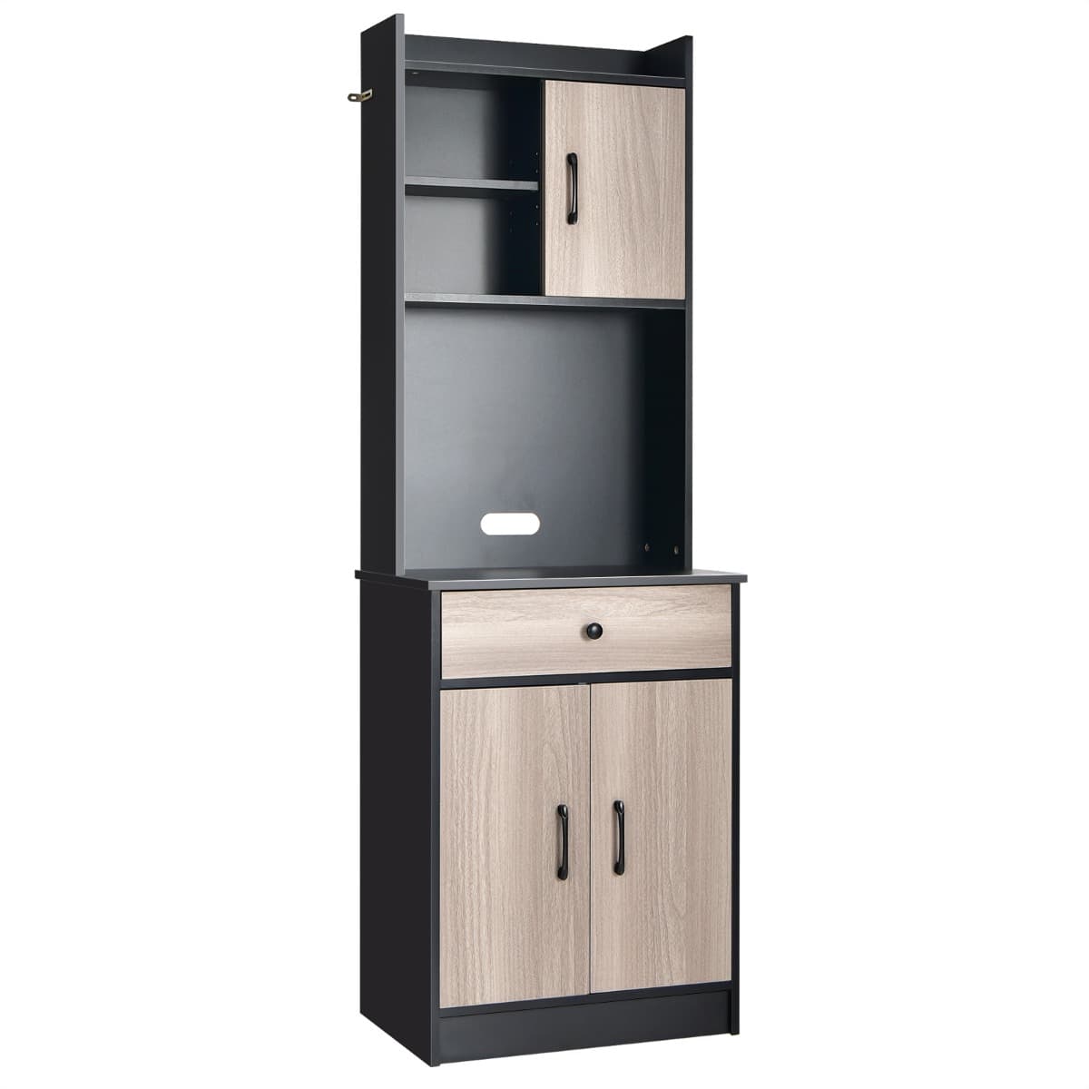 Buffet de Cuisine Meuble Cuisine Rangement avec 3 Portes et 1 Niche de Rangement Passe-Câble 60 x 40