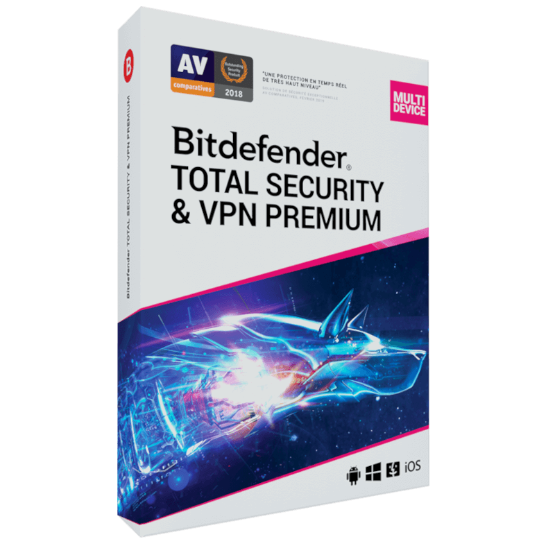 Bitdefender Total Security & VPN Premium 2026 | 5 Appareils | 1 An | Téléchargement